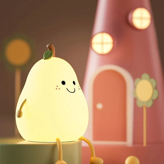 Cute Cartoon Pear Night Lamp